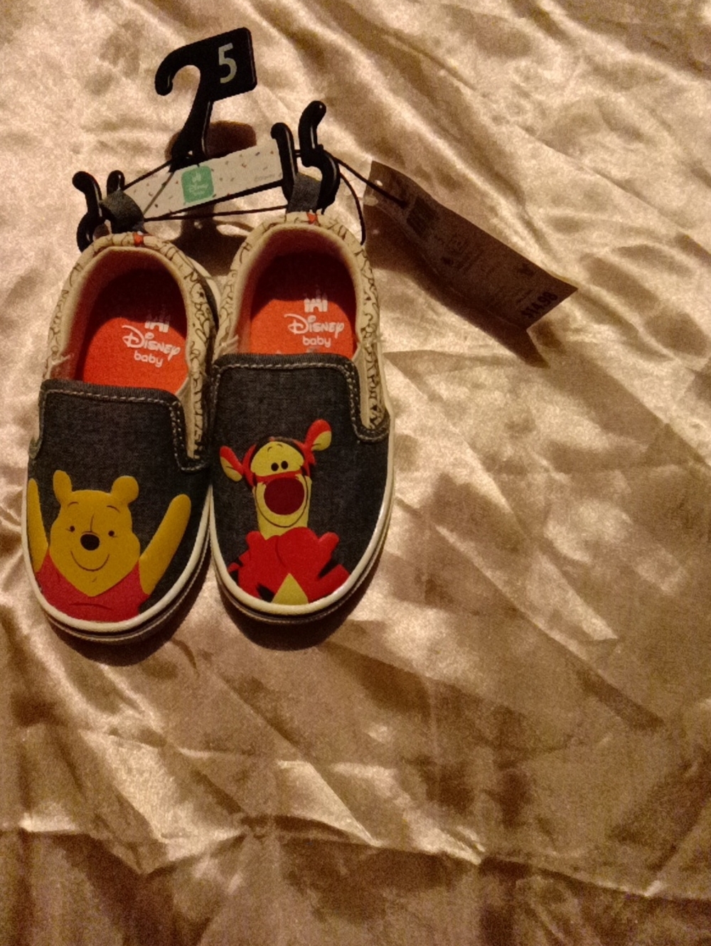 Disney Baby Winnie the Pooh & Tigger Slip-On Sneakers - Black/Red/Yellow